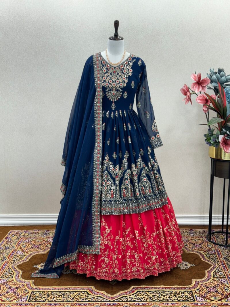 blue lehenga choli