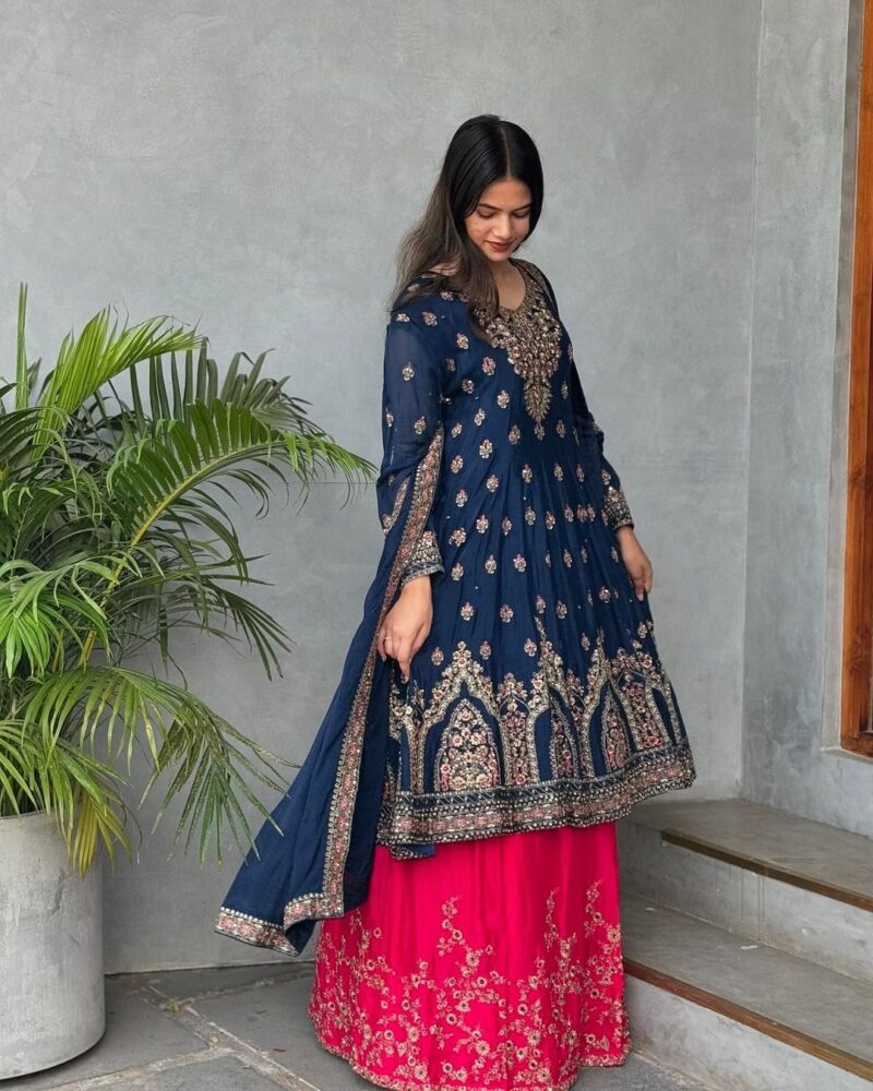 blue lehenga choli