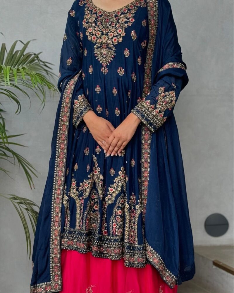 blue lehenga choli
