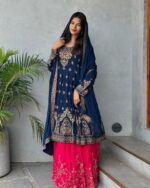 blue lehenga choli