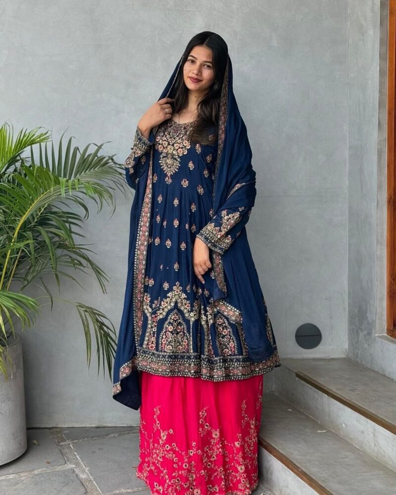 blue lehenga choli