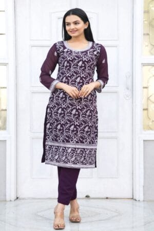 maroon salwar suit