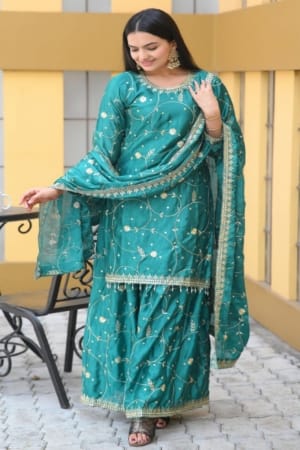 mor peach salwar suit