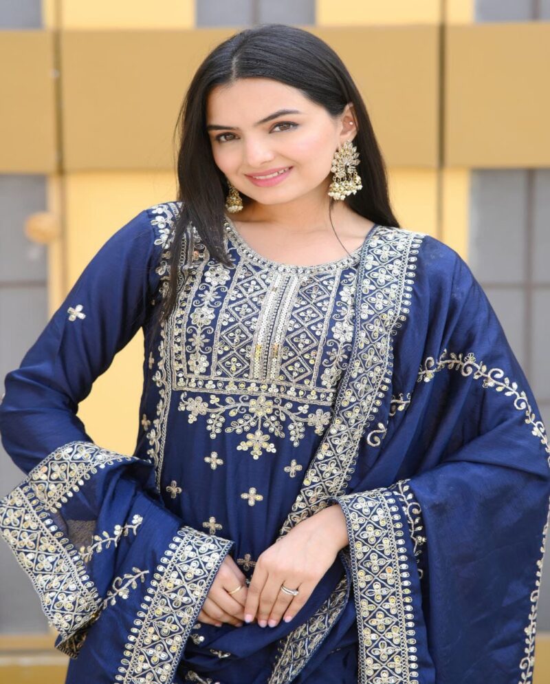 blue salwar sharara