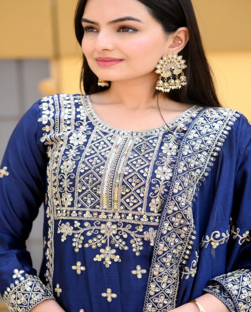 blue salwar sharara
