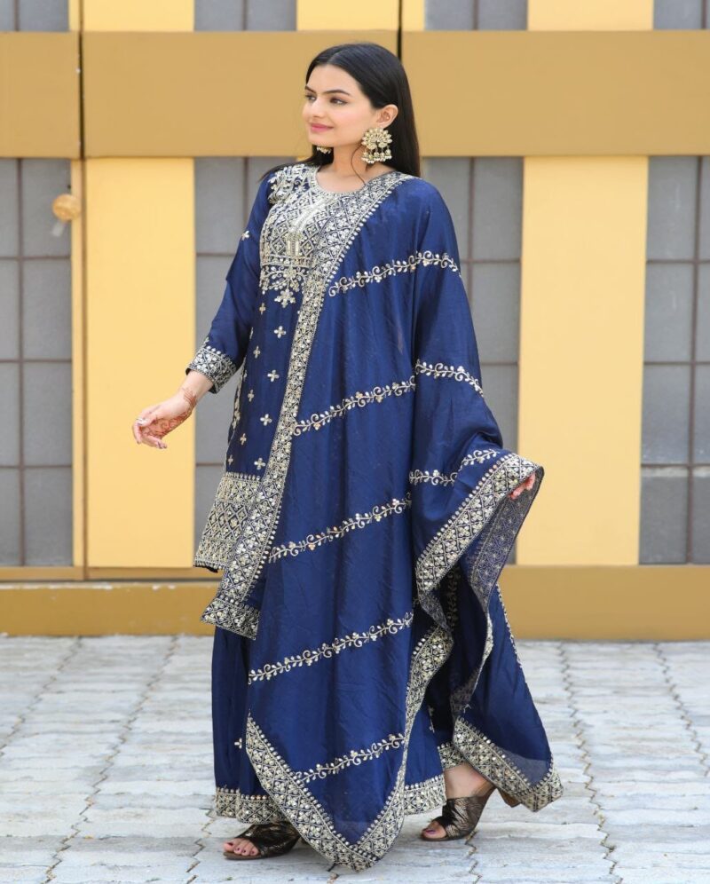 blue salwar sharara