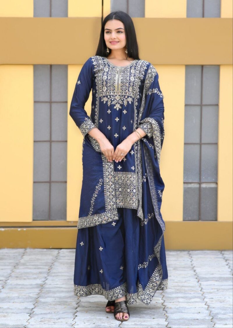 blue salwar sharara