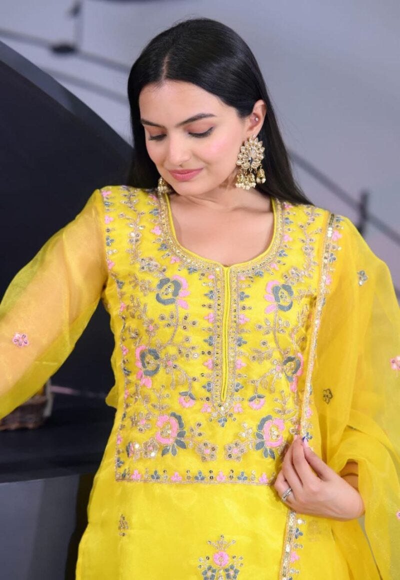 yellow salwar suit