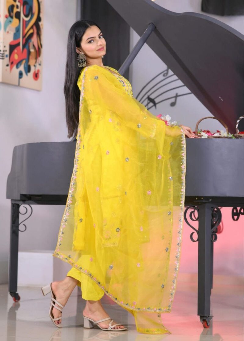yellow salwar suit