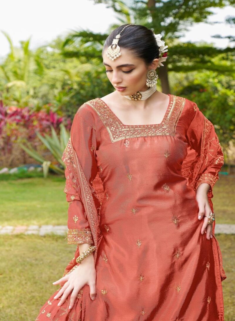 orange salwar suit