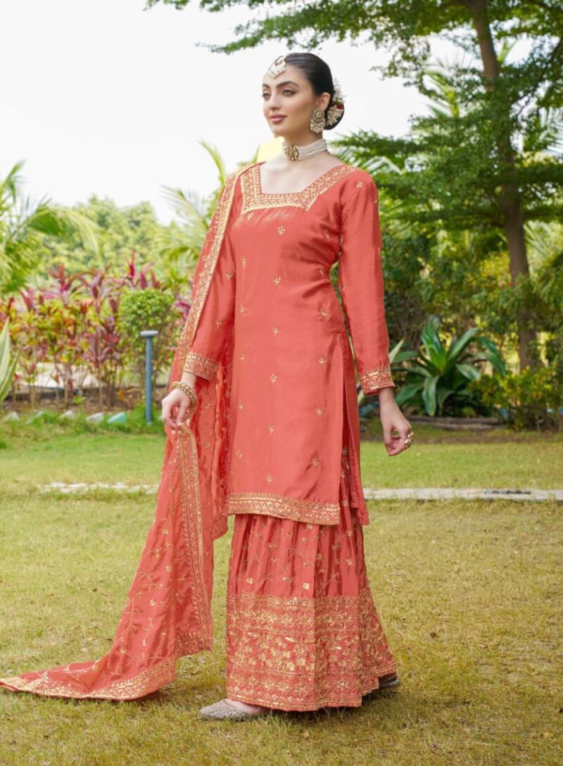 orange salwar suit
