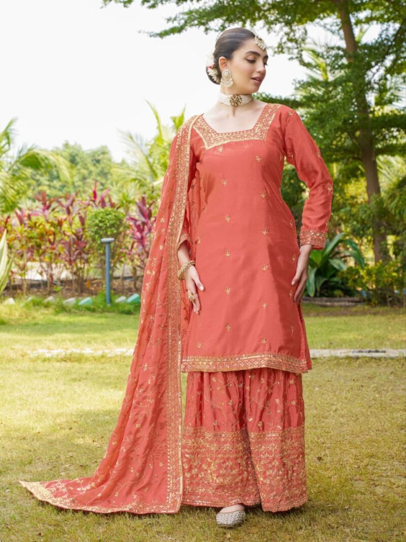 orange salwar suit