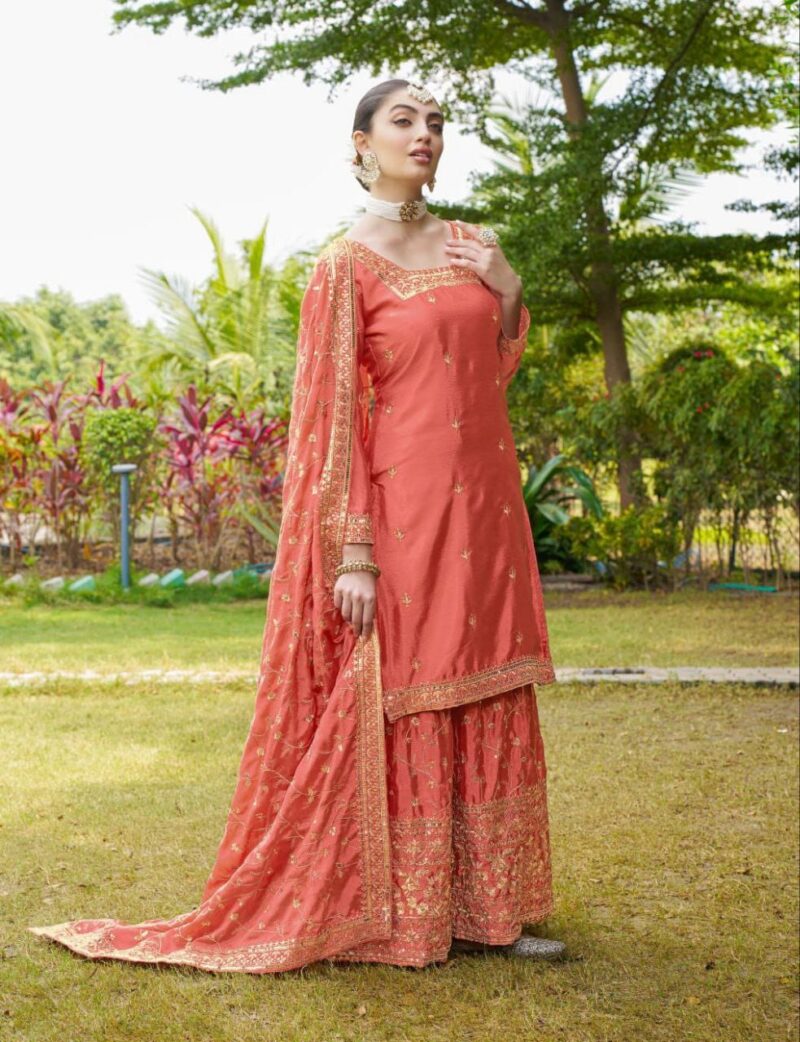 orange salwar suit